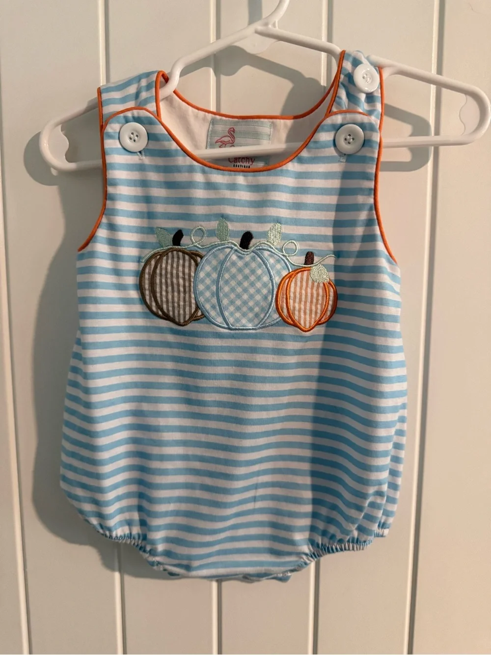 Cute & Catchy Boutique Baby Pumpkin Romper – 0–3M